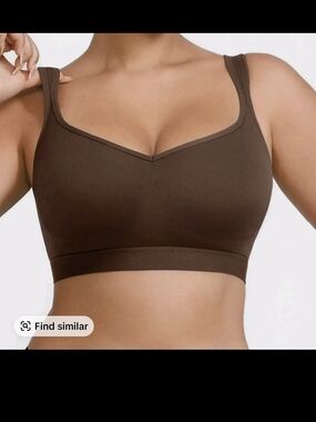 FeelinGirl Seamless Wireless Bralette - Brown Size Large